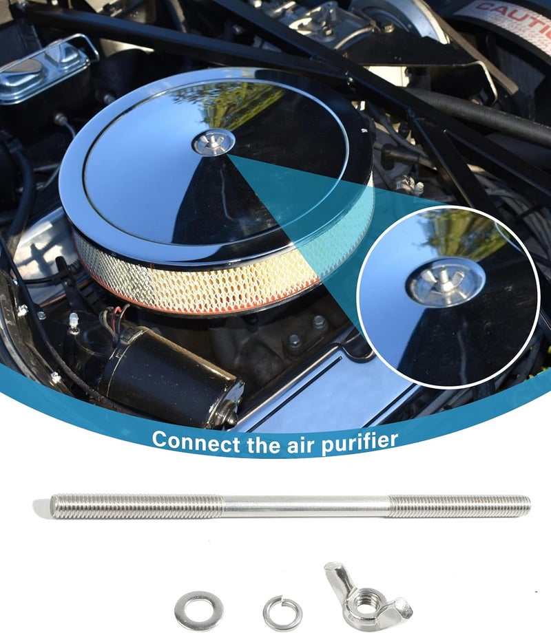 AOCISKA Air Cleaner Stud Kit,Carburetor Studs,Stainless Steel Air Cleaner Mounting Bolt, 5 Inch Air Cleaner Stud Compatible with Most Cars Trucks SUVs - Image 5